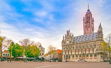 Middelburg town hall and main town square